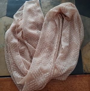 Nude/Pink Sheer Fashion Infinity Scarf